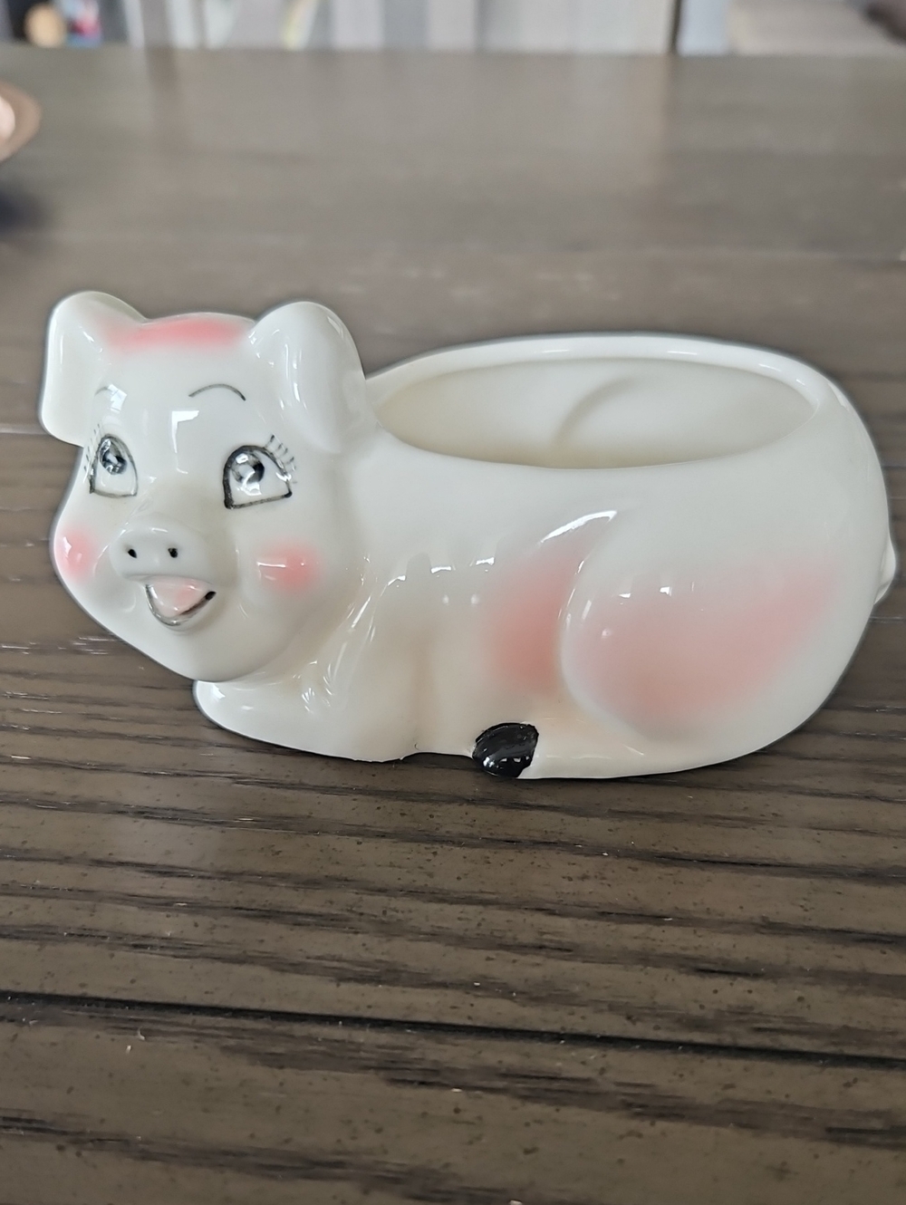 Vintage Small Ceramic Piggy Planter